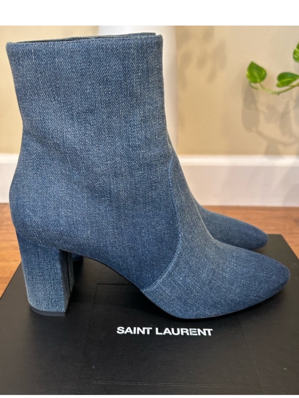 🔥HP!🔥SAINT LAURENT Lou 75 Denim Boot, Size 40.5 IT (see comments for sizing)
